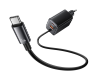 USAMS 65W GaN Fast Charger 1xUSB-C 1xUSB-A  /kabel USB-C czarna - 1471729 - zdjęcie 2